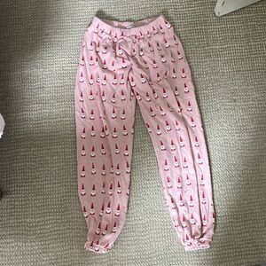 Wildfox pink Christmas gnome pants